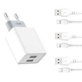 XO L65EU 2.4A Διπλής Θύρας USB Φορτιστής για Lightning