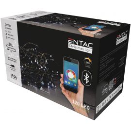 Entac Χριστουγεννιάτικα Λαμπάκια IP44 120 LED Θερμό 9m Bluetooth