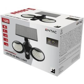 Entac Ηλιακό Φως Τοίχου 10W SMD 2 Κεφαλές με Ανιχνευτή Κίνησης