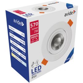 Avide LED Χωνευτό Σπότ 38° Στρογγυλό 7W Ψυχρό 6400K