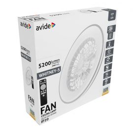 Avide Whitney Φωτιστικό-Ανεμιστήρας 2x24W+15W κινητήρας, IR τηλεχειριστήριο