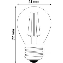 Avide LED Filament Σφαιρική  4W E27 360° Λευκό 4000K