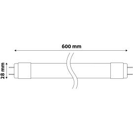 Avide LED Τύπου Φθορίου 9W G13 600mm Θερμό 3000K