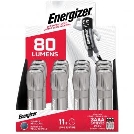 ENERGIZER Metal Led Pocket Flashlight 3AAA Included 80lm MLHH32