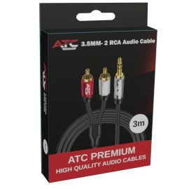 ATC HQ 3.5mm M/ 2 X RCA Cable 3m