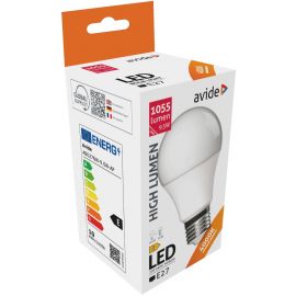 Avide LED Κοινή A60  9.5W E27 Λευκό 4000K Υψηλής Φωτεινότητας