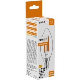 Avide LED Filament Κερί 6.5W E14 Λευκό 4000K Υψηλής Φωτεινότητας