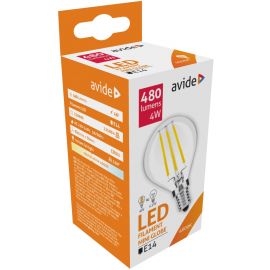 Avide LED Filament Σφαιρική  4W E14 360° Λευκό 4000K