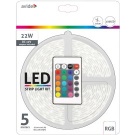 Avide LED Ταινία Blister 12V  7.2W SMD5050 30LED RGB IP65 5m