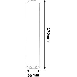 Avide Φωτιστικό Οροφής GU10 Spot Light Στρογγυλό Μαύρο 170mm