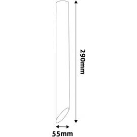 Avide Φωτιστικό Οροφής GU10 Spot Light Στρογγυλό Μαύρο 290mm