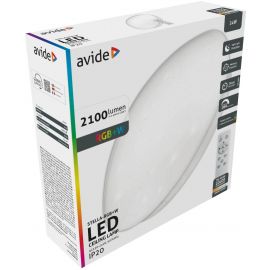 Avide LED Μοντέρνα Πλαφονιέρα Οροφής Stella 24W RGB+W με Τηλεχειριστήριο