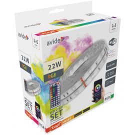 Avide LED Ταινία Blister 12V 22W RGB 2x5m TUYA με Έλεγχο Μουσικής + Τηλεχειριστήριο