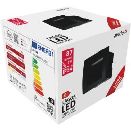 Avide Εξωτερικό Φώς Σκάλας Χωνευτό Lagos LED 3W Θερμό 3000K IP54 9cm