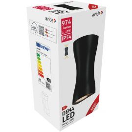 Avide Εξωτερικό Φωτιστικό Τοίχου Dena LED 12W Θερμό 3000K IP54