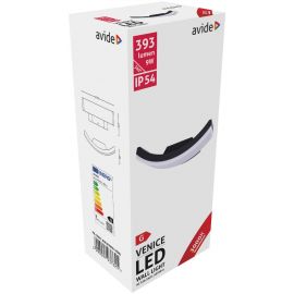 Avide Εξωτερικό Φωτιστικό Τοίχου Venice Up LED 9W Θερμό 3000K IP54