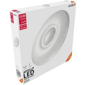 Avide LED Μοντέρνα Πλαφονιέρα Οροφής Apollo 24W 410*70mm Λευκό 4000K