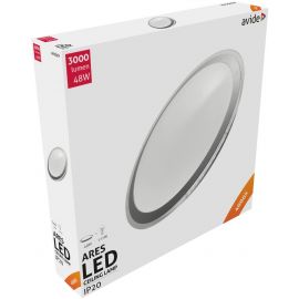 Avide LED Μοντέρνα Πλαφονιέρα Οροφής Ares 48W Λευκό 4000K