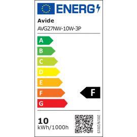 Avide LED Κοινή 10W E27 Λευκό 4000K Value 3τμχ