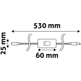 Avide LED Φίς 12V + Διακόπτης 60cm