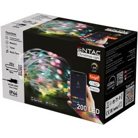 Entac Χριστουγεννιάτικα Λαμπάκια IP44 200 LED Σύρμα Πολύχρωμα Tuya APP