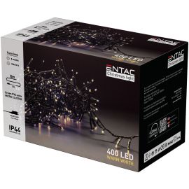 Entac Χριστουγεννιάτικα λαμπάκια IP44 400 LED Ψείρες Θερμό 8m