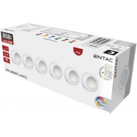 Entac Mini Φορητό Φωτάκι Νυκτός 0,45W RGB RC 6τμχ/σετ