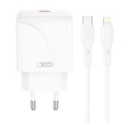 XO L141 Φορτιστής Γρήγορης Φόρτισης USB-C 20W με Καλώδιο Lightning 