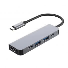 Αντάπτορας 5 σε 1 PD 100W Type-C HDTV USB2.0/3.0 4K 30HZ