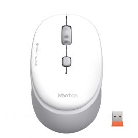 Meetion MT-R571 2.4G Ασύρματο Ποντίκι Λευκό & Γκρι