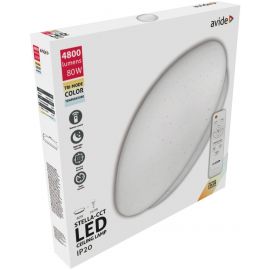 Avide LED Μοντέρνα Πλαφονιέρα Οροφής Stella-CCT 80W (40+40) με Τηλεχειριστήριο 