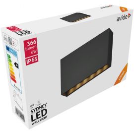 Avide Εξωτερικό Φωτιστικό Τοίχου Sydney LED 6W Λευκό 4000K IP65 13cm